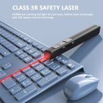 Deli 2.4GHz 페이지 터너 USB 클릭커 레드 라이트 포함 PPT용, 2802 (블랙), 2802 (화이트)