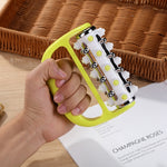 Handheld Curved Five-row Iron Column Roller Soothing Massager