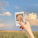 3 inch Ice Cream Glitter Photo Box Celebrity Photo Card Storage Box For Polaroids, Transparent, Pink, Purple, Blue, Green