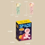 미니 우주인 자석 LED 야간 조명 데스크탑 블록 장식 데스크 램프, 원형 화이트, 원형 핑크, 원형 블루, 원형 그린, 사각 화이트, 사각 핑크, 사각 블루, 사각 그린