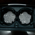 Car-mounted Diamond-filled Plum Blossom Decorated PVC Water Coaster