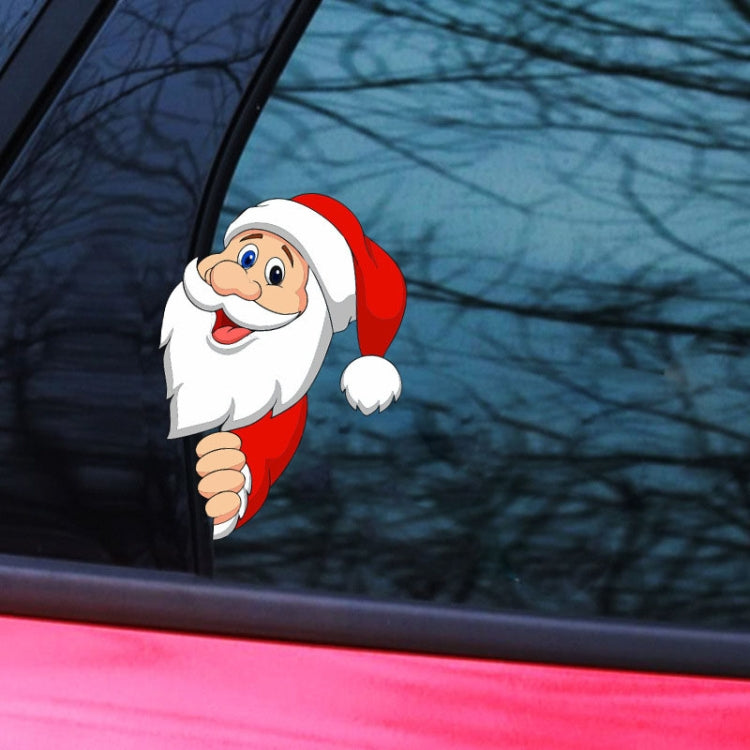 Santa Claus Elk Car Window Decorative Stickers Car Side Window Bumper Decal, A Model 13 x 9cm, A Model 20 x 14cm, B Model 13 x 11cm, B Model 20 x 17cm, C Model 13 x 10cm, C Model 20 x 16cm