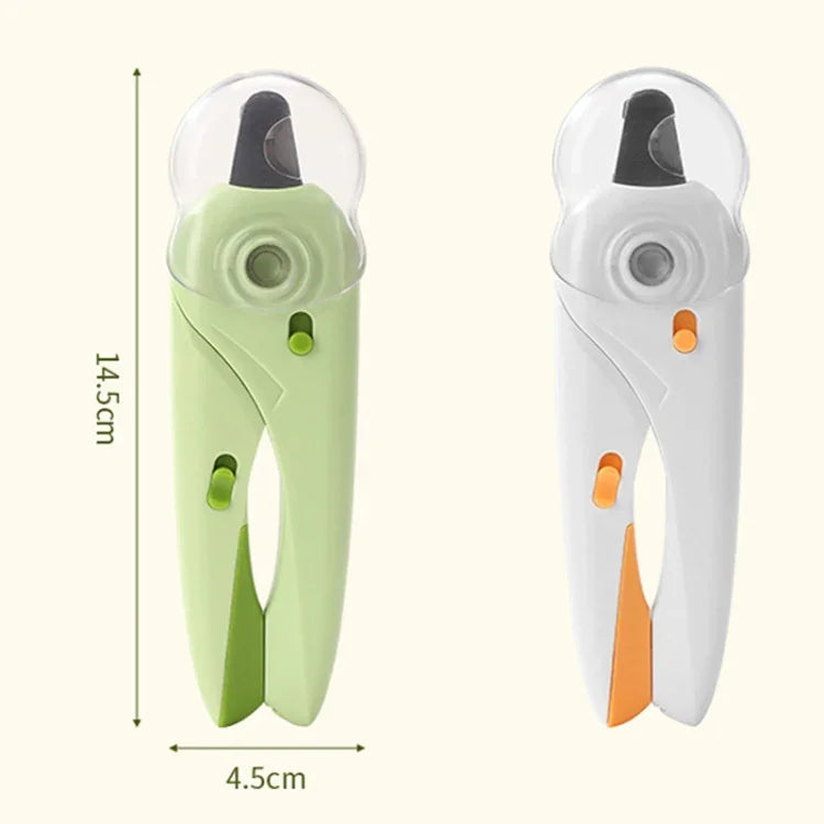 LED 애완동물 발톱깎이 개와 고양이 발톱깎이 및 발톱 광택기, 흰색, 초록색