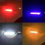 2pcs Car Fender Blade Dynamic Side Marker Lights 12V LED High Bright Daytime Running Lights, Red, White, Blue
