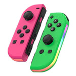JOY-02 Gaming Left And Right Handle With RGB Lights Body Feel Bluetooth Gamepad For Switch / Switch OLED / Switch Pro / Switch Lite / Switch Joycon, Blue Red, Green Blue, White, Gray, Pink Green, Orange Purple, Light Pink Light Green
