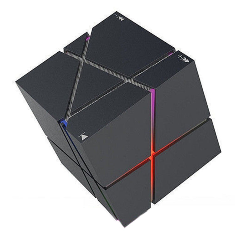 Qone Cube AI 스마트 음성 제어 블루투스 스피커 RGB 라이트 미니 무선 오디오, AI 음성 제어 (블루), AI 음성 제어 (핑크), AI 음성 제어 (블랙), AI 음성 제어 (화이트)