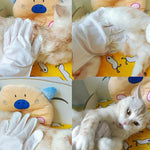 KIMHOME 반려동물 물 없이 씻는 장갑 물티슈 강아지 고양이 목욕 탈취 청소 건식 청소 용품, 6개입/팩