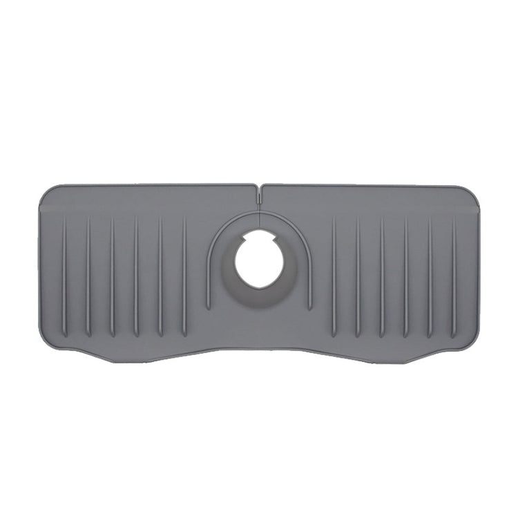 욕실 주방 실리콘 수도꼭지 튀김 방지 배수 매트, 흰색, 회색, 검정, 흰색+방수 가장자리, 회색+방수 가장자리, 검정+방수 가장자리