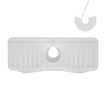 욕실 주방 실리콘 수도꼭지 튀김 방지 배수 매트, 흰색, 회색, 검정, 흰색+방수 가장자리, 회색+방수 가장자리, 검정+방수 가장자리