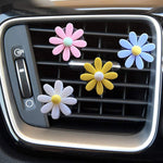 Colorful Daisy Car Decorative Air Vent Aromatherapy Clip, Blue, Pink, White, Yellow