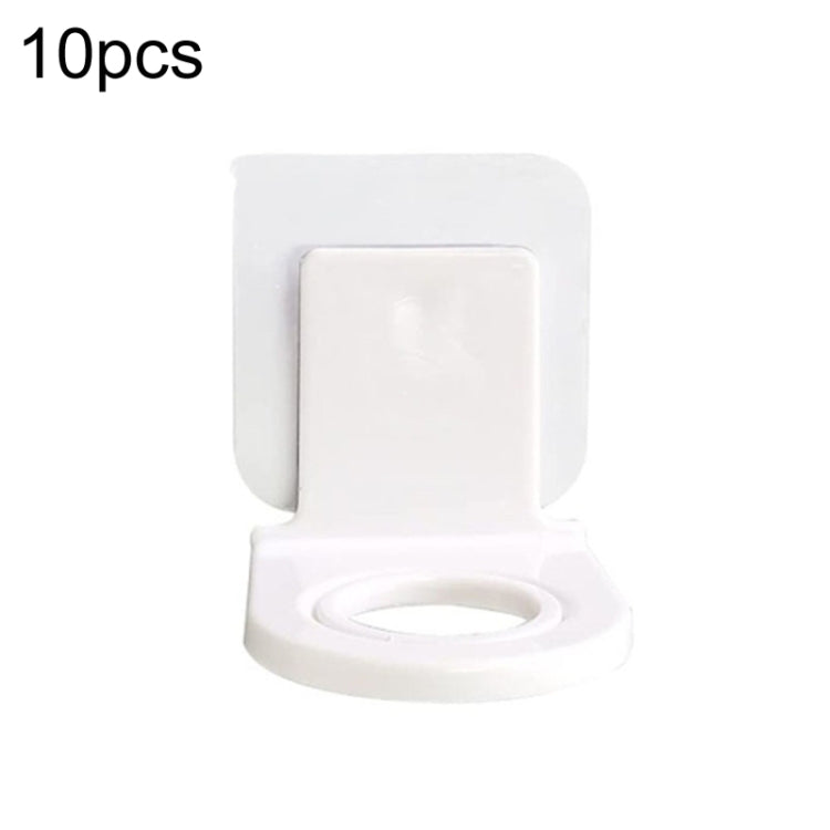 10pcs Toilet Shampoo Shower Gel Hanging Shelf No-Punch Bathroom Shelves, Transparent Patch Model, Silver Drawing Patch Model