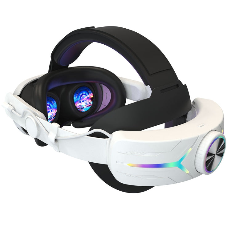 Meta Quest 3 USB 충전식 RGB 조명 효과 조절 가능 접이식 헤드셋용, Meta Quest 3 (엘리트), Meta Quest 3 (화이트), Meta Quest 3 (블랙)