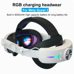 Meta Quest 3 USB 충전식 RGB 조명 효과 조절 가능 접이식 헤드셋용, Meta Quest 3 (엘리트), Meta Quest 3 (화이트), Meta Quest 3 (블랙)