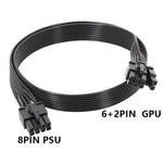 커세어용 18AWG 플랫 케이블 전원 모듈 케이블 그래픽 카드 모듈 케이블 8핀에서 8핀 6+2, 커세어용 50cm, 커세어용 60cm