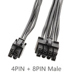 CPU 8핀에서 8+4핀 어댑터 케이블 전원 공급 장치 마더보드 프로세서 전원 케이블, 20cm, 30cm