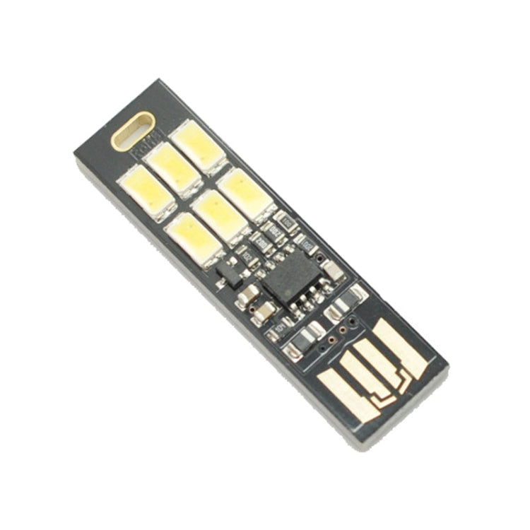 6LED Tactile Dimmable Emergency Lights USB Light Piece Mobile Power Supply Lantern