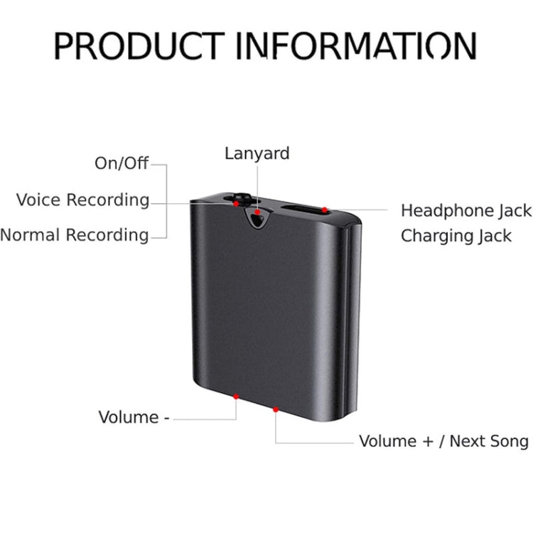 Q63 HD 노이즈 캔슬링 자석 음성 녹음기 휴대용 지능형 음성 활성 녹음 펜, 8GB, 32GB