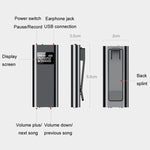 Q25 지능형 음성 녹음기 화면 포함 HD 노이즈 캔슬링 백 클립 음성 리포터, 4GB, 8GB, 16GB, 32GB