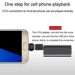 Q25 지능형 음성 녹음기 화면 포함 HD 노이즈 캔슬링 백 클립 음성 리포터, 4GB, 8GB, 16GB, 32GB