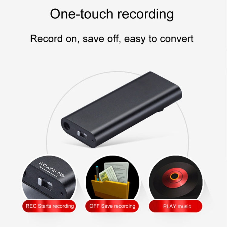 Q25 지능형 음성 녹음기 화면 포함 HD 노이즈 캔슬링 백 클립 음성 리포터, 4GB, 8GB, 16GB, 32GB