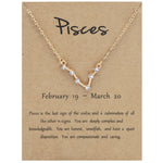 12 Zodiac Signs With Diamonds Necklace Card Rhinestones Collarbone Chain Pendant, Scorpio Golden, Sagittarius Golden, Capricorn Golden, Taurus Golden, Pisces Golden, Leo Golden, Libra Golden, Cancer Golden, Aquarius Golden, Virgo Golden, Aries Golden  ...