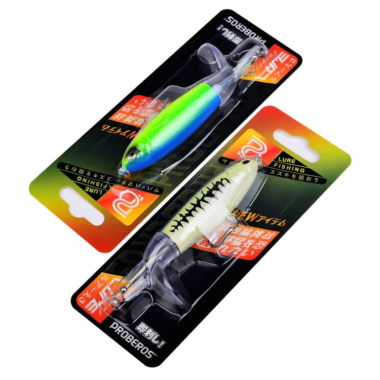 PROBEROS DW601 360도 회전 프로펠러 루어 탑워터 테더드 트랙터 플로팅 가짜 물고기 미끼, 10.5cm/13.5g, 11.5cm/16.5g, 14.5cm/32.5g