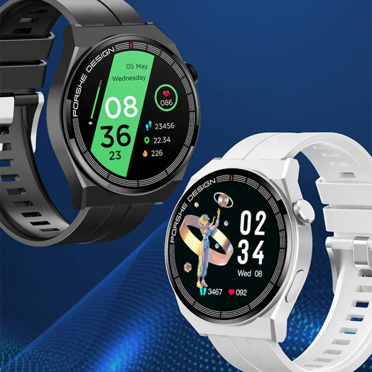 GT3Pro 1.28인치 헬스 모니터링 블루투스 통화 스마트워치 NFC 지원, 블랙 실리콘, 실버 실리콘, 블랙 가죽, 브라운 가죽, 블랙 스틸, 실버 스틸, 블랙 3구 스틸, 실버 3구 스틸