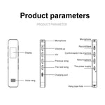 G1 0.96인치 IPS 컬러 스크린 HD 스마트 미니 노이즈 감소 타이머 녹음기, 8GB, 16GB, 32GB