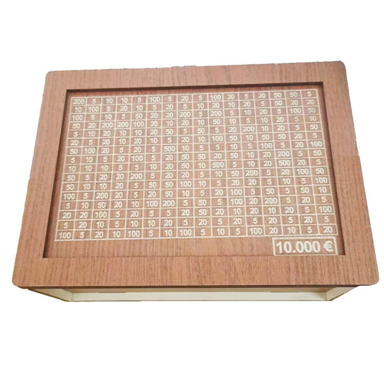 나무 저금통 돼지 저금통 카운터 포함 가정 도서관 장식, 연한 갈색 1000 유로, 연한 갈색 2000 유로, 연한 갈색 3000 유로, 연한 갈색 5000 유로, 연한 갈색 10000 유로, 진한 갈색 1000 유로, 진한 갈색 2000 유로, 진한 갈색 3000 유로