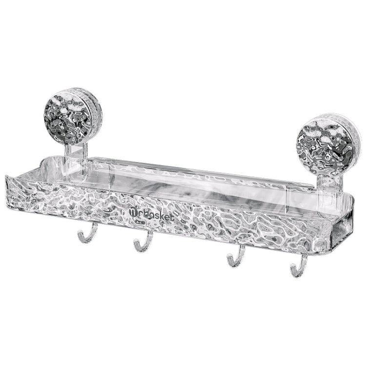 Bathroom No-Punch Suction Cup Shelf Household Restroom Wall Mounted Organizing Rack