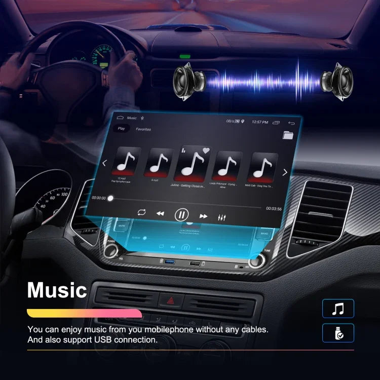 폭스바겐/스코다용 1+32G 플레이어 대형 화면 카플레이 안드로이드 내비게이션 후방 카메라 통합 기기, 1+32G