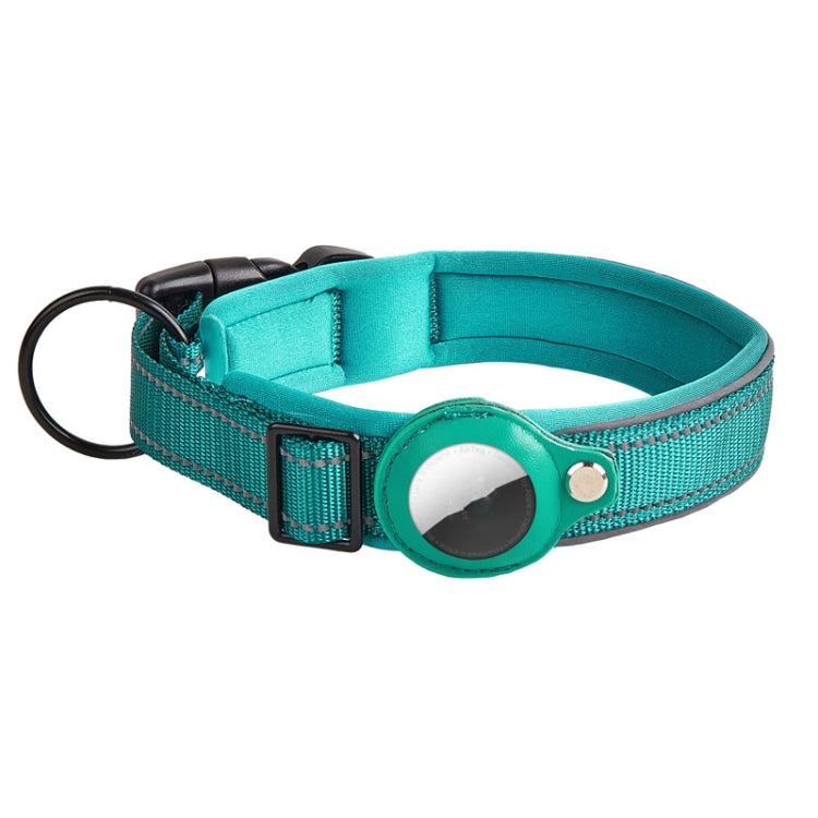 AirTag 2세대 / AirTag 1세대 트래커 개 목걸이 네오프렌 안감 반사 반려동물 목걸이, S, M, L, XL