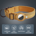 AirTag 2세대 / AirTag 1세대 트래커 개 목걸이 네오프렌 안감 반사 반려동물 목걸이, S, M, L, XL