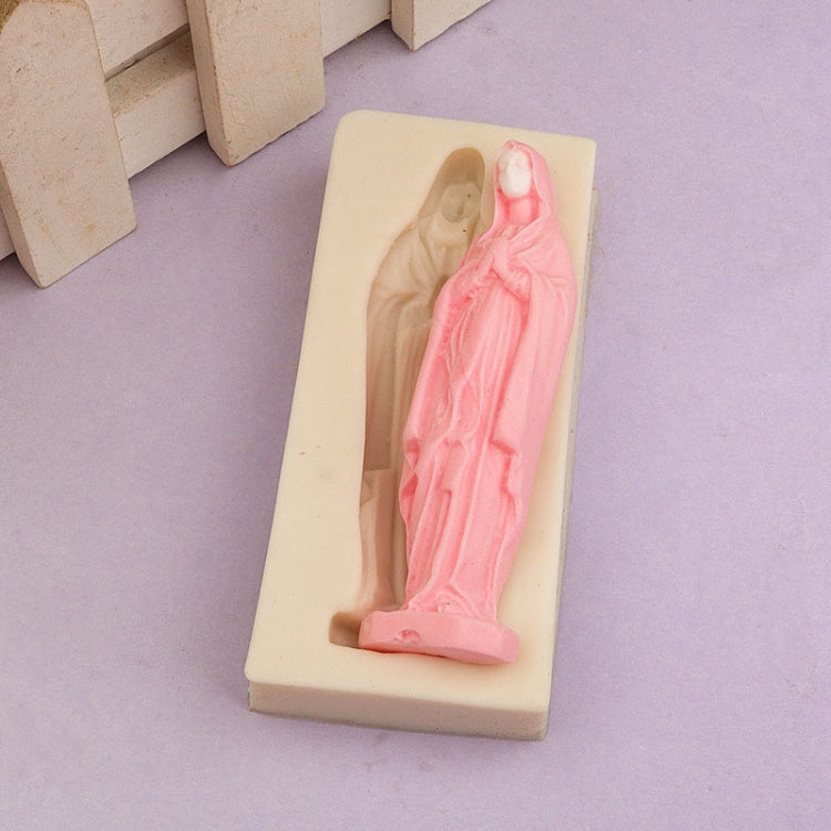 버진 메리 폰던트 실리콘 케이크 몰드 DIY 초콜릿 점토 몰드 제과 베이킹 도구