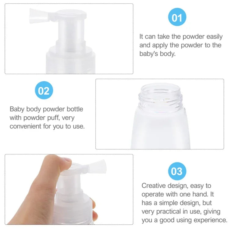 땀띠 파우더 스프레이 병 휴대용 빈 플라스틱 병, 180ml