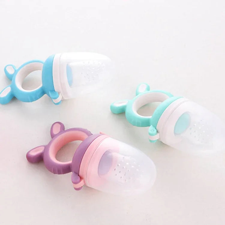 아기 과일 및 채소 보조 이유식기 아기 물린기 젖꼭지, 대형 파랑, 중형 파랑, 소형 파랑, 대형 초록, 중형 초록, 소형 초록, 대형 보라, 중형 보라, 소형 보라