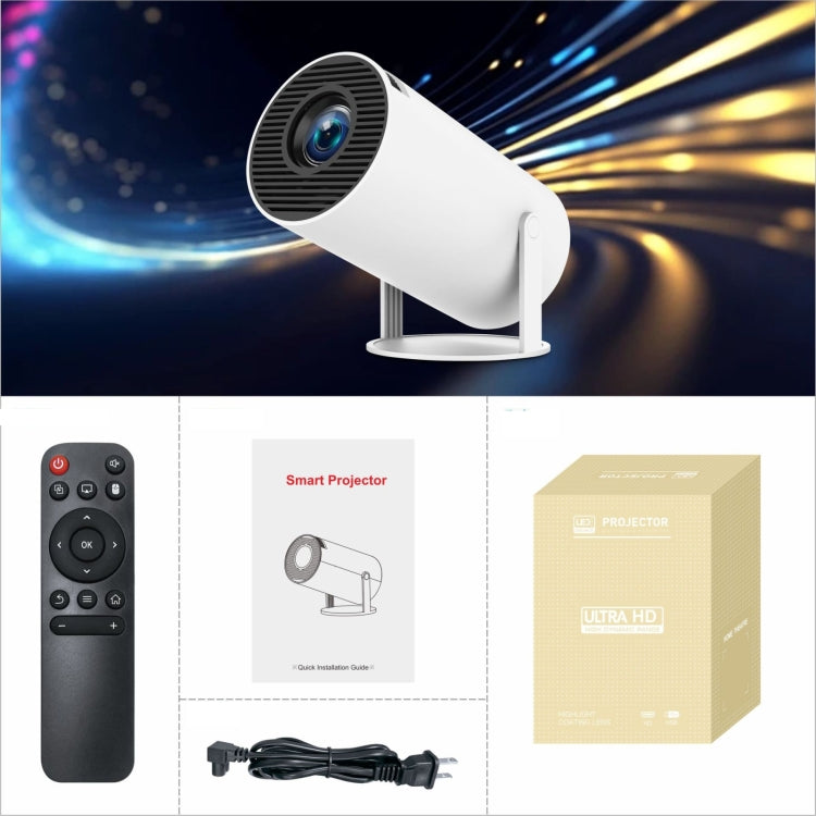 HY300 PRO 스마트 프로젝터 안드로이드 11.0 시스템 160 루멘 휴대용 프로젝터, EU 플러그, 미국 플러그, 영국 플러그, 호주 플러그
