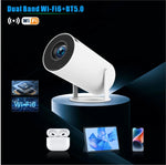 HY300 PRO 스마트 프로젝터 안드로이드 11.0 시스템 160 루멘 휴대용 프로젝터, EU 플러그, 미국 플러그, 영국 플러그, 호주 플러그