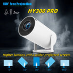 HY300 PRO 스마트 프로젝터 안드로이드 11.0 시스템 160 루멘 휴대용 프로젝터, EU 플러그, 미국 플러그, 영국 플러그, 호주 플러그