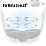 Meta Quest 3 VR 자석 안경 프레임, 좌우 프레임 투명, 블루라이트 차단 렌즈+투명 프레임, 좌우 프레임 블랙, 블루라이트 차단 렌즈+블랙 프레임