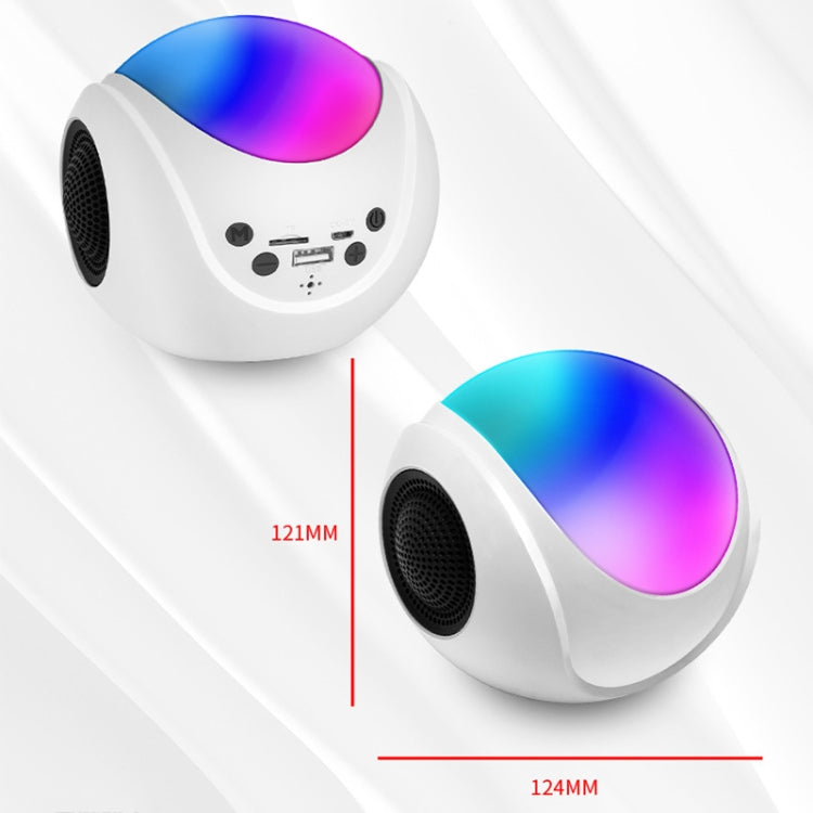 SY-688 TWS RGB 컬러풀 라이트 미니 카드 블루투스 스피커, SY-688 화이트