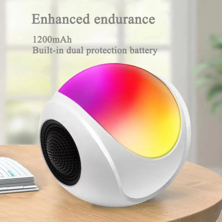 SY-688 TWS RGB 컬러풀 라이트 미니 카드 블루투스 스피커, SY-688 화이트