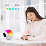 SY-688 TWS RGB 컬러풀 라이트 미니 카드 블루투스 스피커, SY-688 화이트