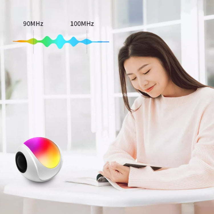 SY-688 TWS RGB 컬러풀 라이트 미니 카드 블루투스 스피커, SY-688 화이트