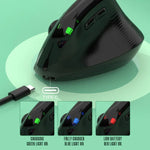 XUNSVFOX H5 직립형 수직 듀얼 모드 마우스 충전식 무선 비즈니스 오피스 마우스