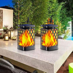Skeleton Diamond Simulation Flame Lights Outdoor Solar LED Garden Light, 0.6W