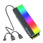 COOLMOON CM-M2A M.2 2280 솔리드 스테이트 드라이브 쿨러 5V ARGB 하드 드라이브 히트싱크, CM-M2A