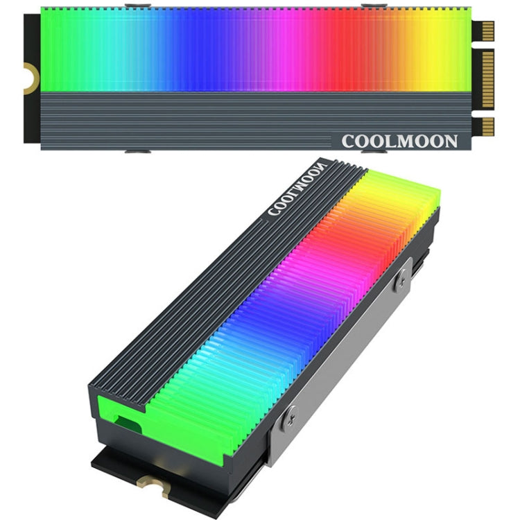 COOLMOON CM-M2A M.2 2280 솔리드 스테이트 드라이브 쿨러 5V ARGB 하드 드라이브 히트싱크, CM-M2A
