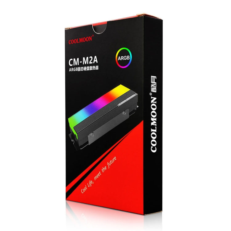COOLMOON CM-M2A M.2 2280 솔리드 스테이트 드라이브 쿨러 5V ARGB 하드 드라이브 히트싱크, CM-M2A