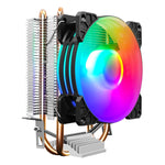 COOLMOON 프로스트 더블 구리 튜브 CPU 팬 데스크탑 PC 조명 무소음 AMD 공랭 쿨러, P2 매직 문 에디션 싱글 팬, P22 매직 문 에디션 더블 팬, P2 스트림라인 에디션 싱글 팬, P22 스트림라인 에디션 더블 팬